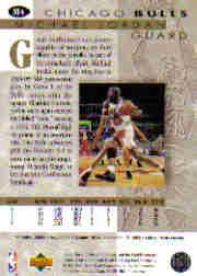 1995-96 Collector's Choice Jordan He's Back #M4 Michael Jordan/Playoffs versus Charlotte back image