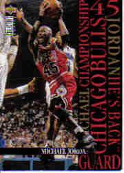 1995-96 Collector's Choice Jordan He's Back #M4 Michael Jordan/Playoffs versus Charlotte