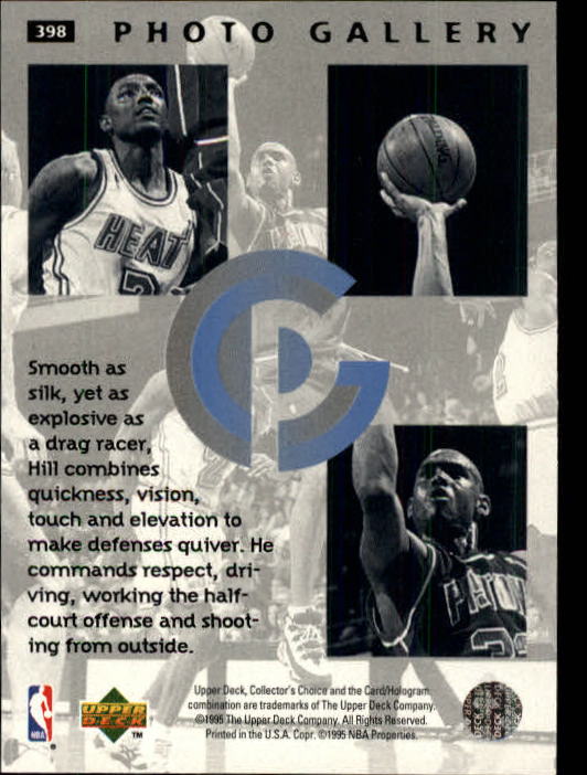 1995-96 Collector's Choice #398 Grant Hill PG back image
