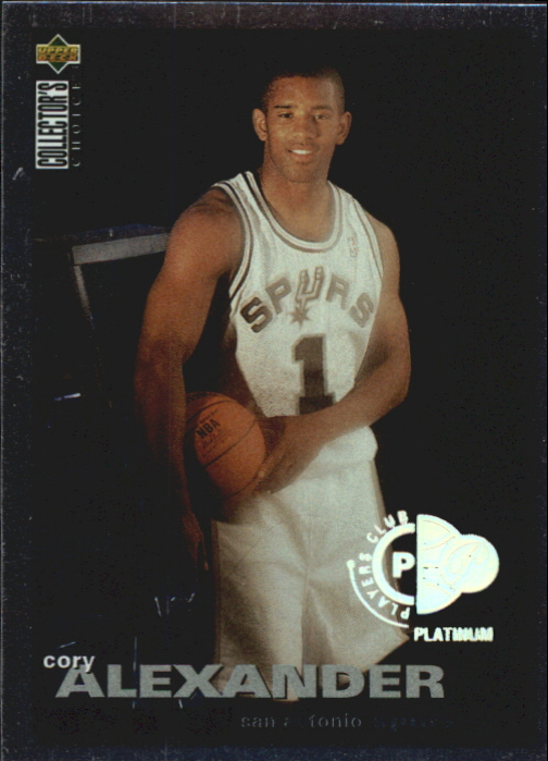 1995 Upper Deck Collector's Choice Basketball Platinum Player's Club Cory Alexander #211
