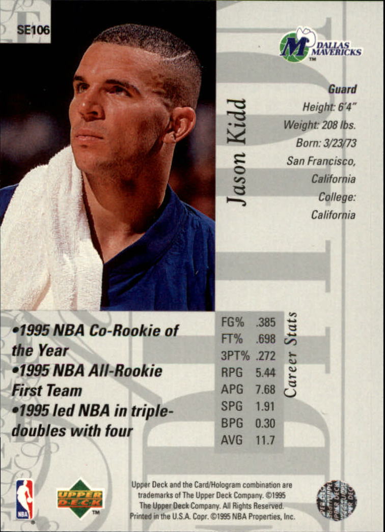 1995-96 Upper Deck Special Edition #106 Jason Kidd back image