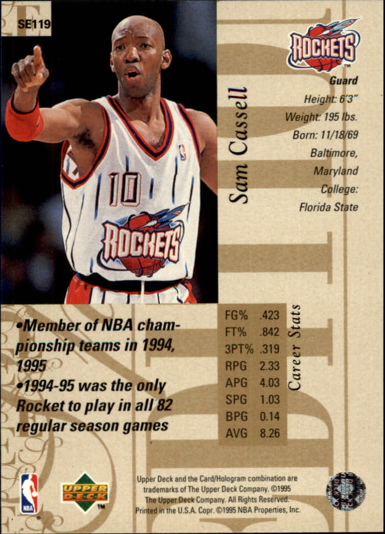 1995-96 Upper Deck Special Edition Gold #119 Sam Cassell back image