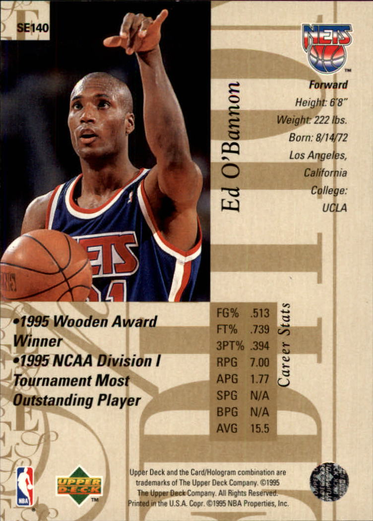 1995-96 Upper Deck Special Edition Gold #140 Ed O'Bannon back image