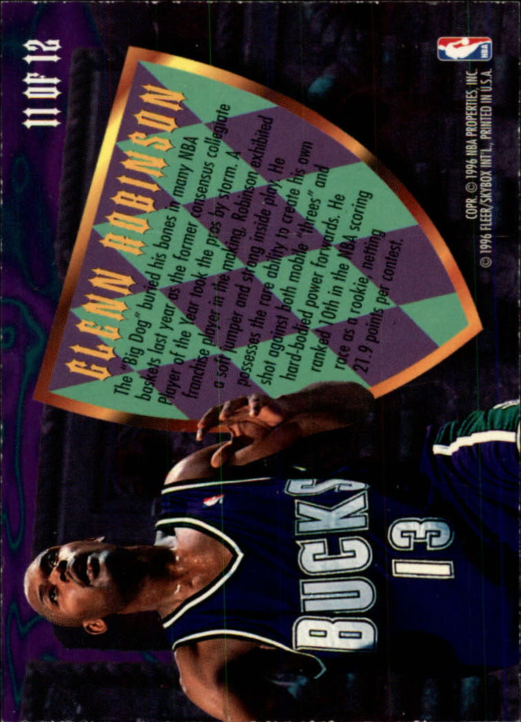 1995-96 Ultra Scoring Kings Hot Pack #11 Glenn Robinson back image