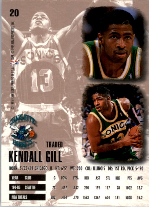 1995-96 Ultra #20 Kendall Gill back image