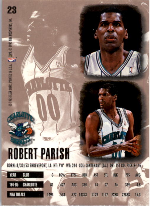 1995-96 Ultra #23 Robert Parish back image