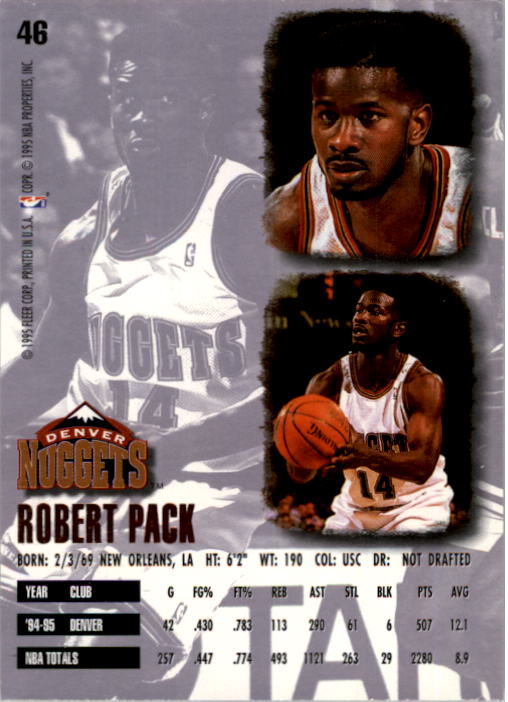 1995-96 Ultra #46 Robert Pack back image