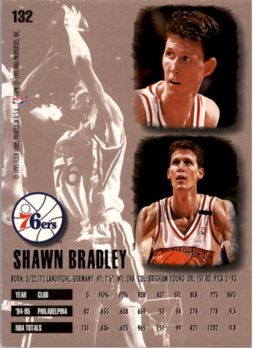 1995-96 Ultra #132 Shawn Bradley back image
