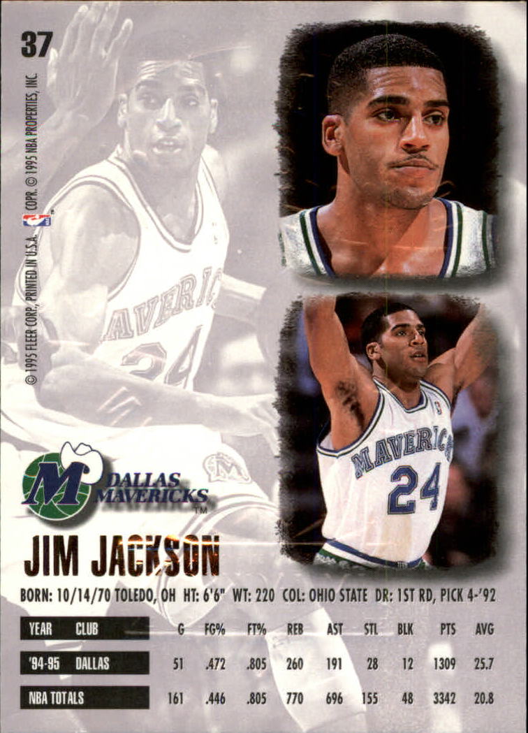 1995-96 Ultra Gold Medallion #37 Jim Jackson