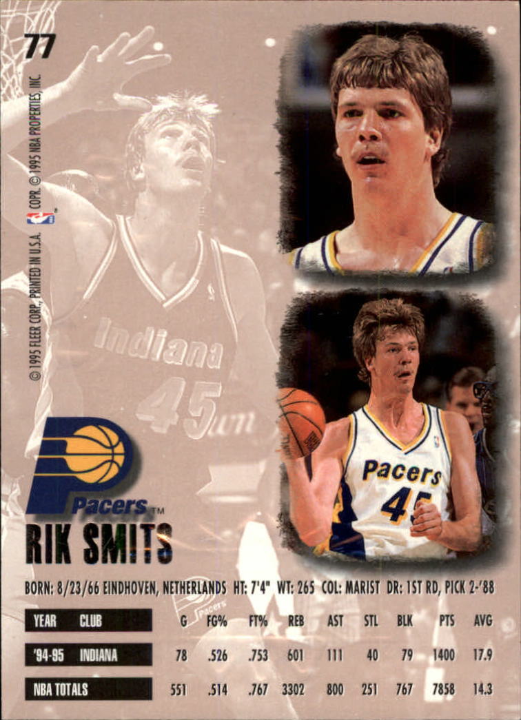 1995-96 Ultra Gold Medallion #77 Rik Smits
