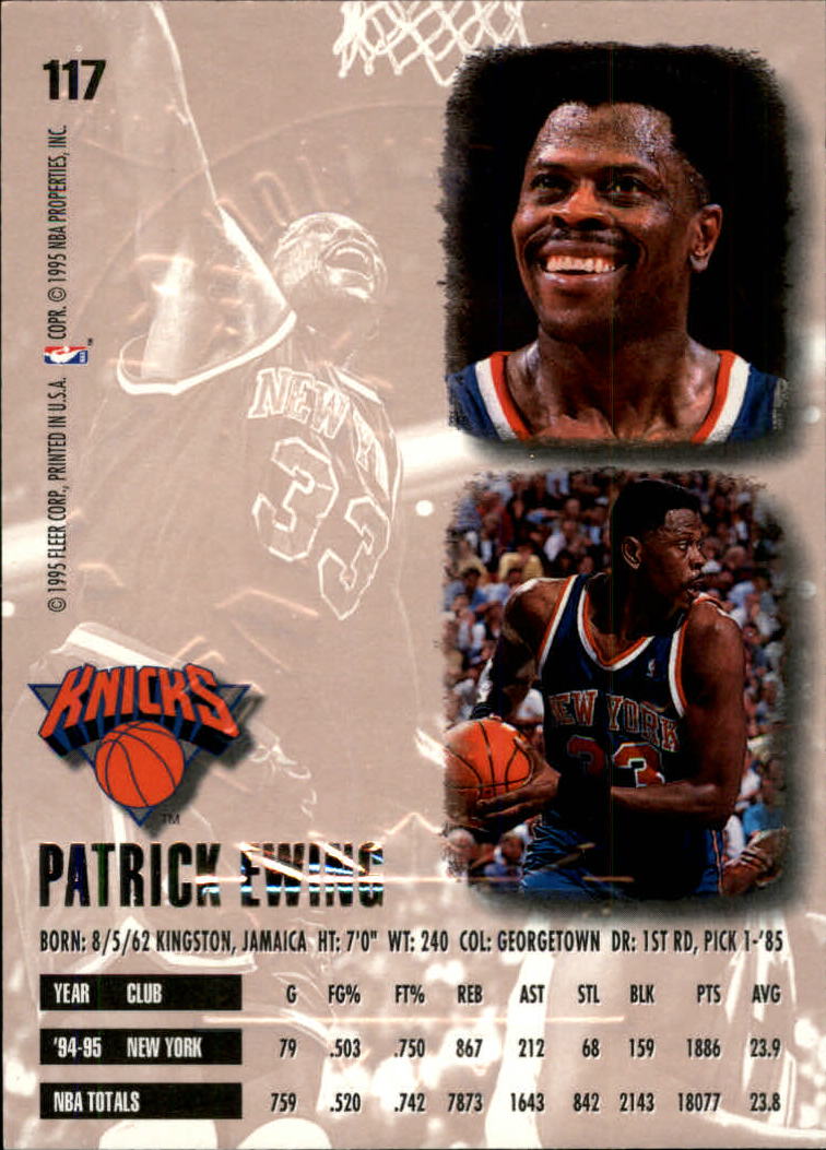 1995-96 Ultra Gold Medallion #117 Patrick Ewing - NM-MT