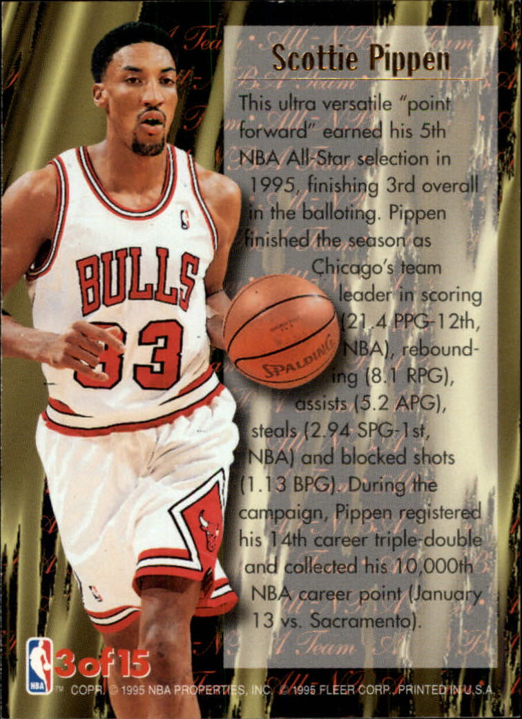 1995-96 Ultra All-NBA #3 Scottie Pippen back image