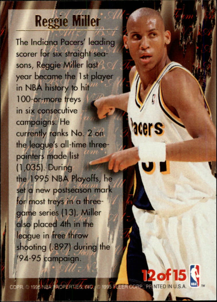 1995-96 Ultra All-NBA #12 Reggie Miller back image