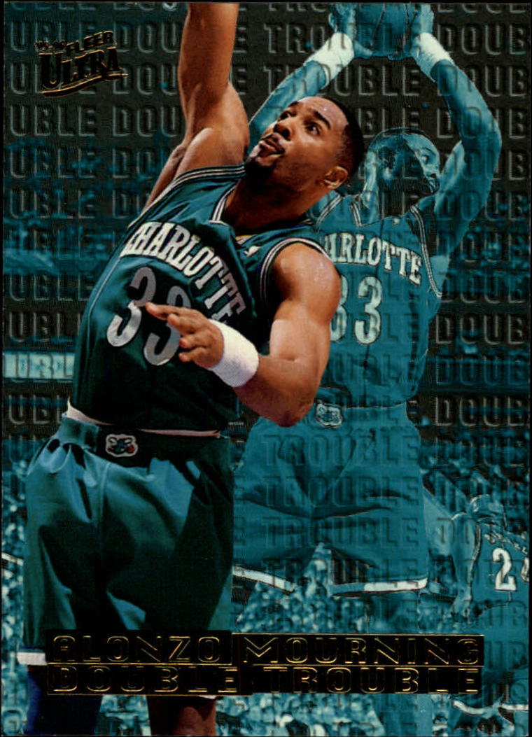 1995-96 Ultra Double Trouble #4 Alonzo Mourning