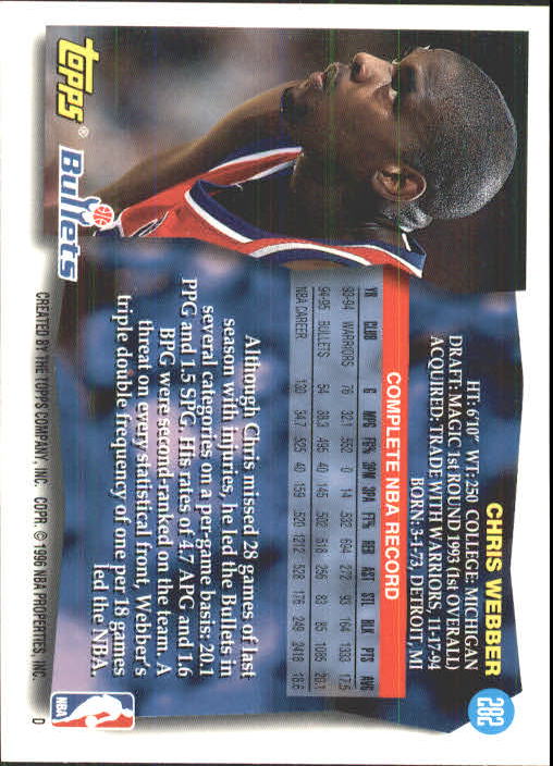 Chris webber cards (1994-2022) Kings Bullets 76ers - You Choose - Picture 38 of 258
