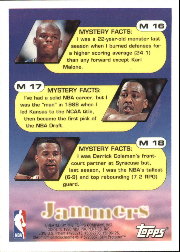 1995-96 Topps Mystery Finest #M17 Danny Manning back image