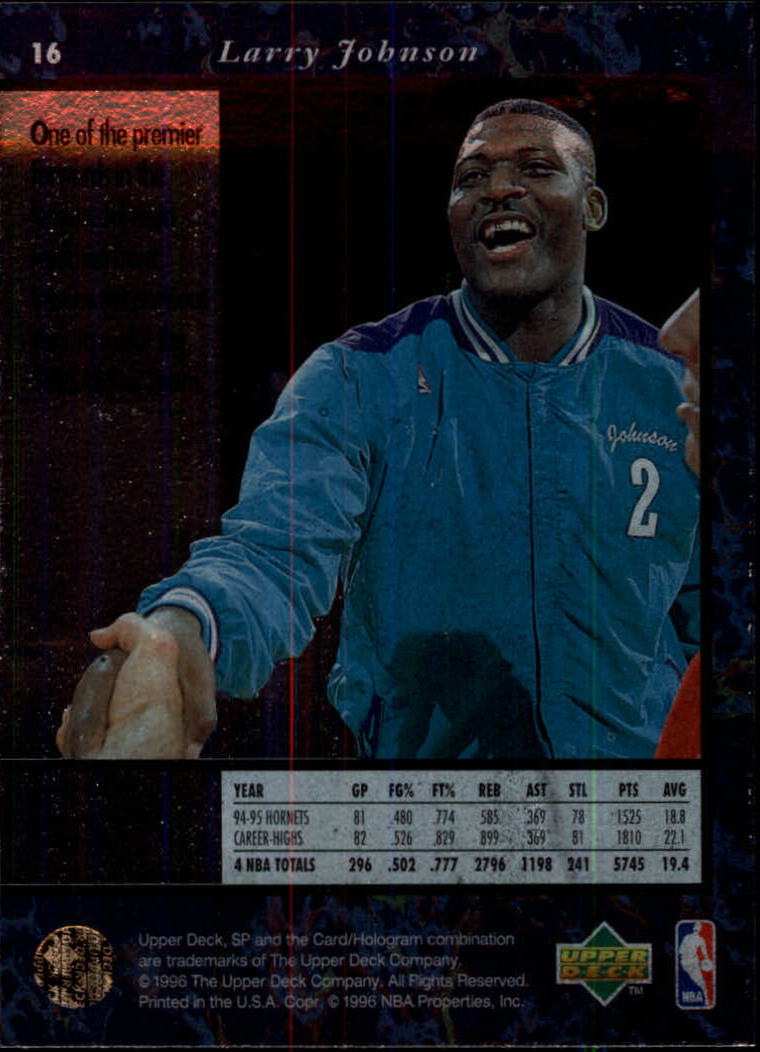 1995-96 SP #16 Larry Johnson back image