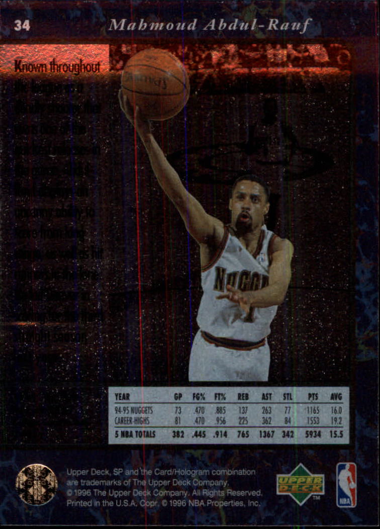 2000-01 Upper Deck Game Jersey Edition Mahmoud Abdul-Rauf #382