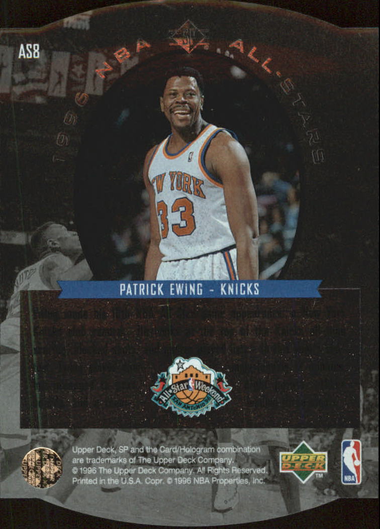 1995-96 SP All-Stars #AS8 Patrick Ewing back image