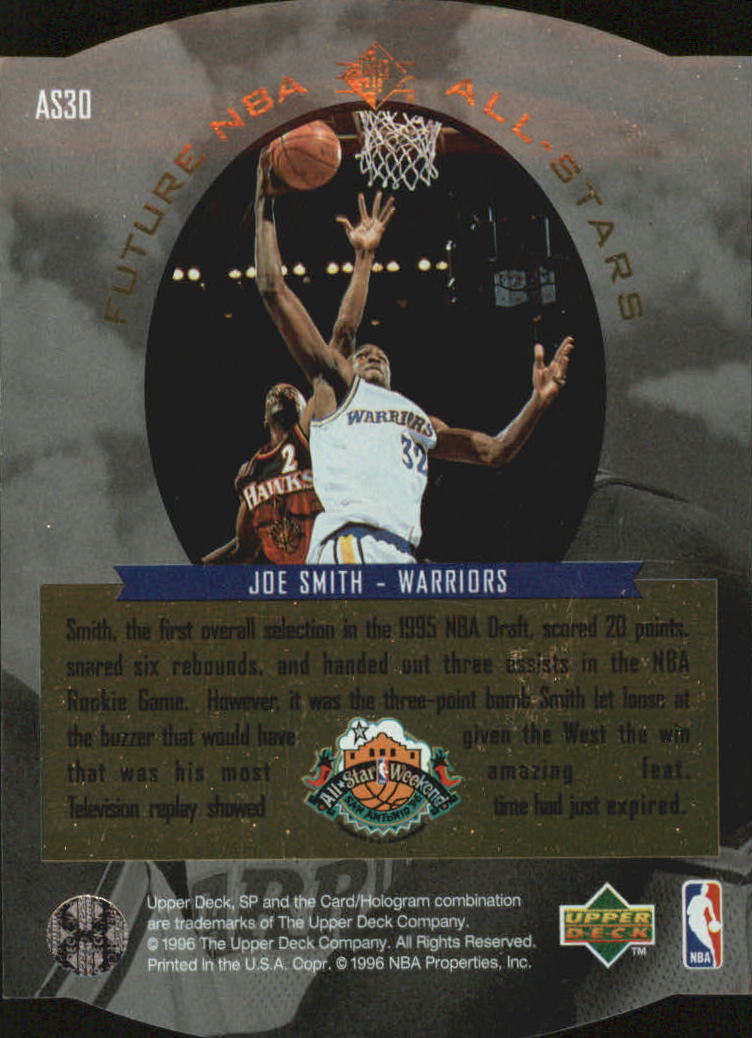 1995-96 SP All-Stars Gold #AS30 Joe Smith back image