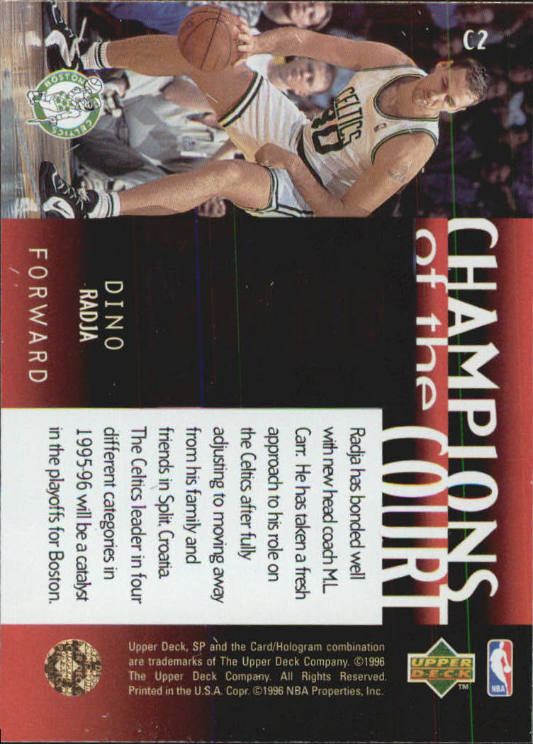 1995-96 SP Championship Champions of the Court #C2 Dino Radja back image