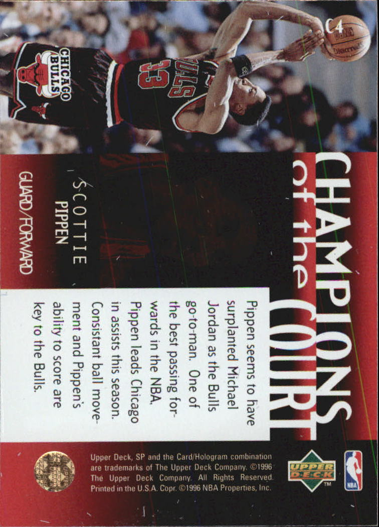 1995-96 SP Championship Champions of the Court #C4 Scottie Pippen back image
