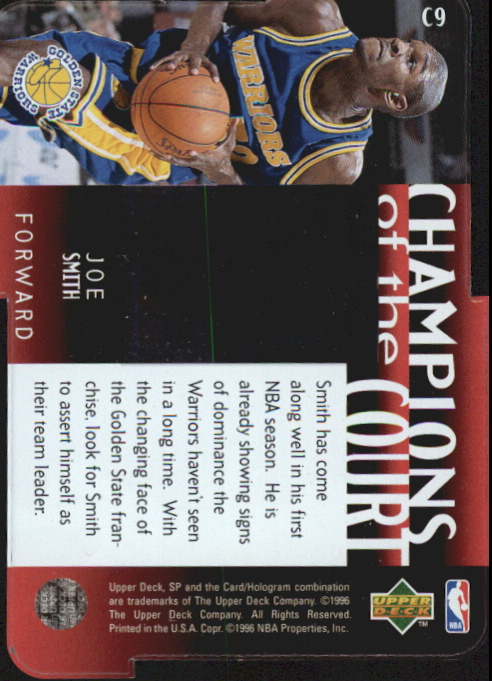1995-96 SP Championship Champions of the Court Die Cuts #C9 Joe Smith