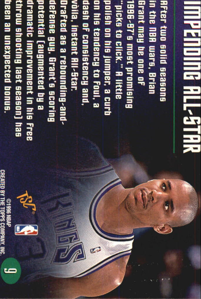 1995-96 Stadium Club Members Only 50 #9 Brian Grant back image