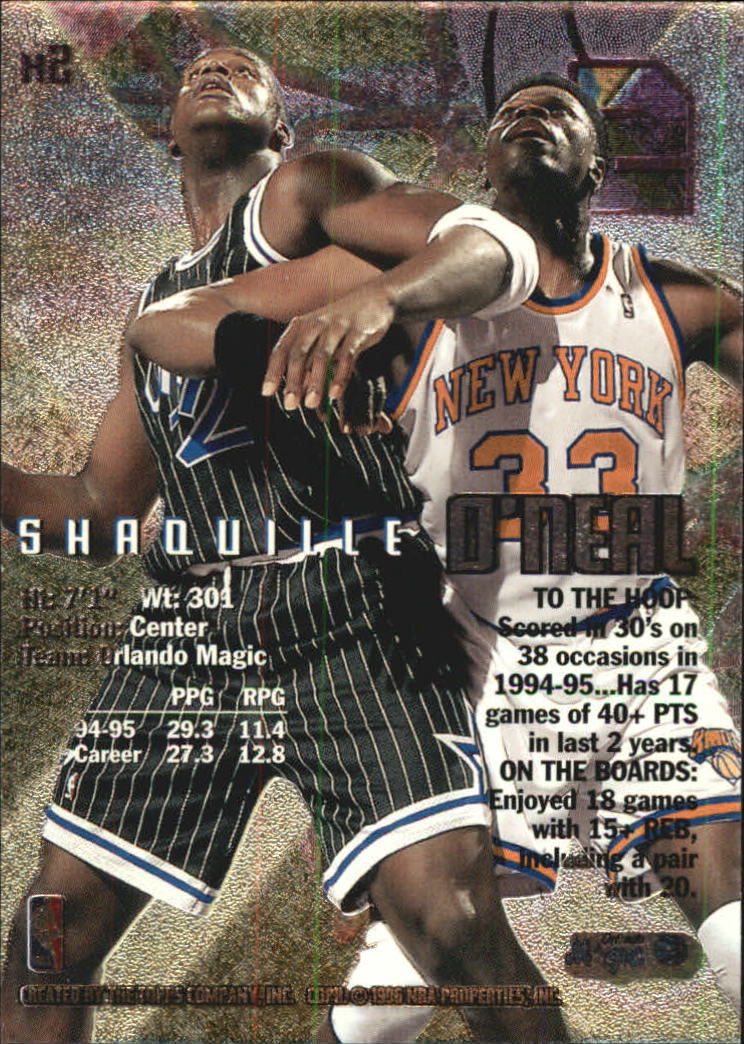 1995-96 Stadium Club Members Only Parallel II #X2 Shaquille O'Neal back image