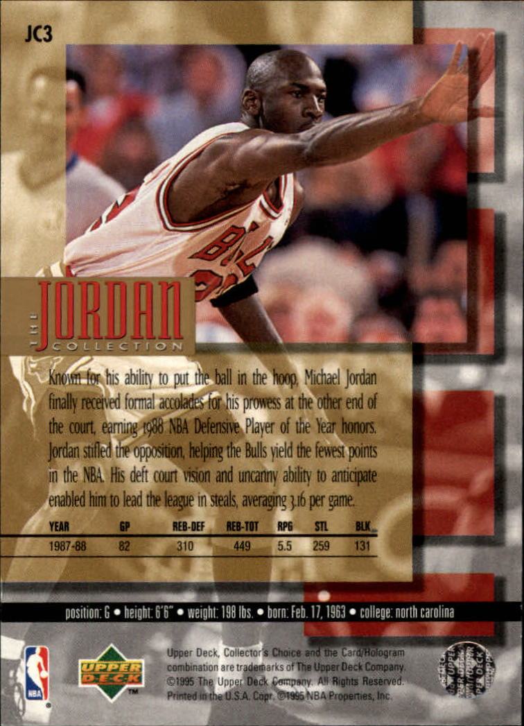 1995-96 Collector's Choice Jordan Collection #JC3 Michael Jordan