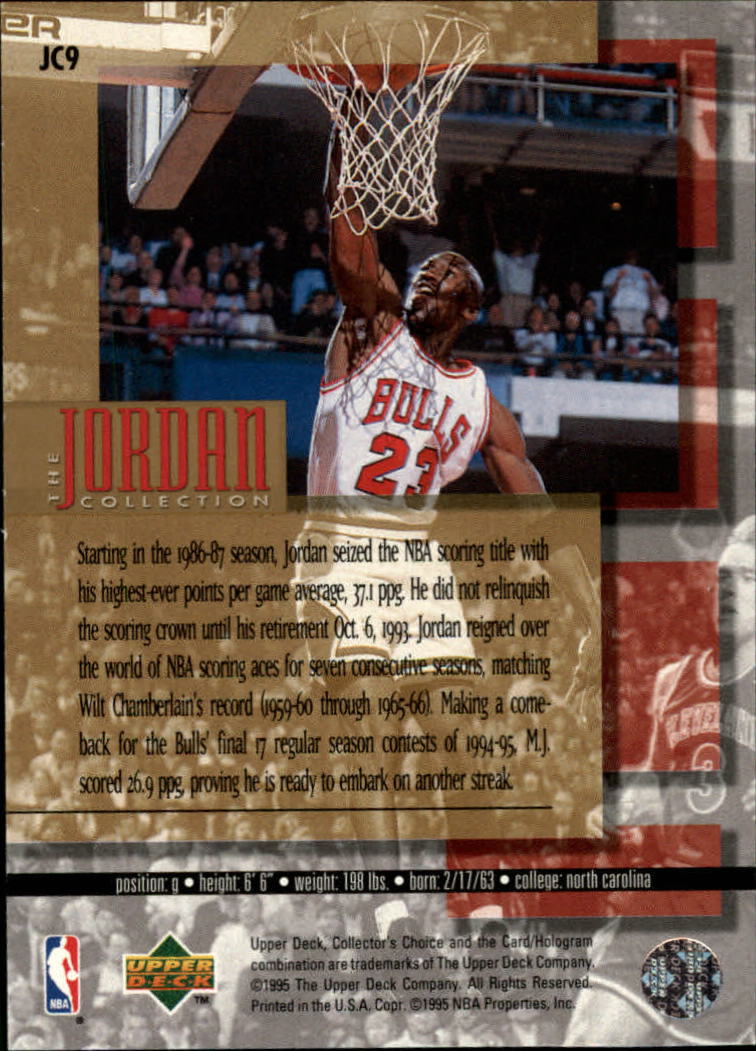 1995-96 Collector's Choice Jordan Collection #JC9 Michael Jordan/7