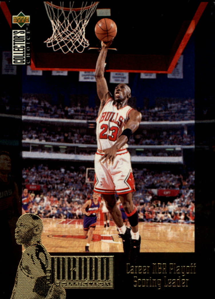 1995-96 Collector's Choice Jordan Collection #JC11 Michael Jordan/Career NBA Playoff SL