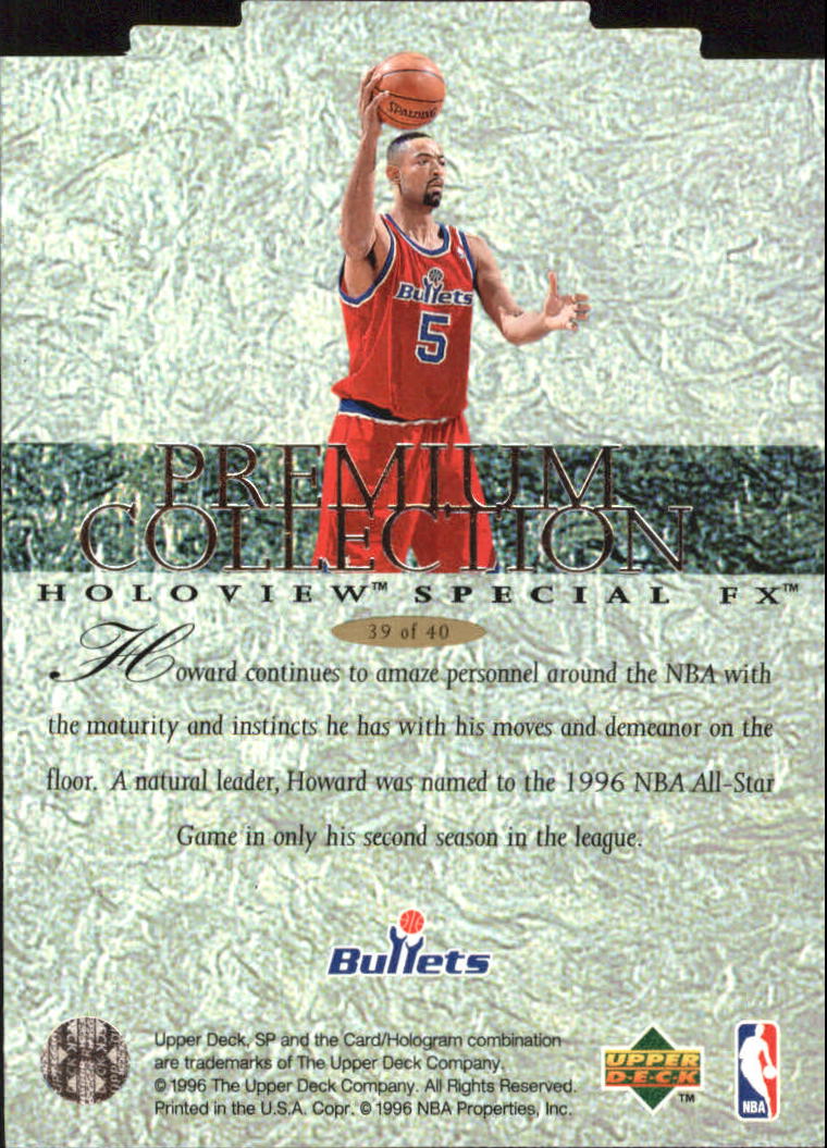 1995-96 SP Holoviews Die Cuts #PC39 Juwan Howard