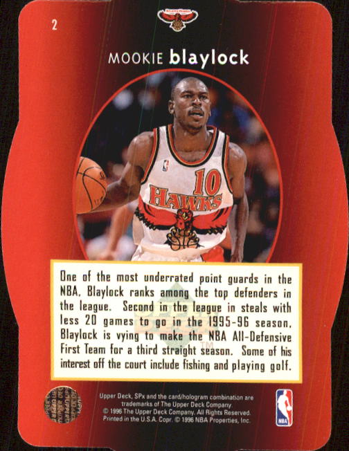 1996 SPx #2 Mookie Blaylock back image