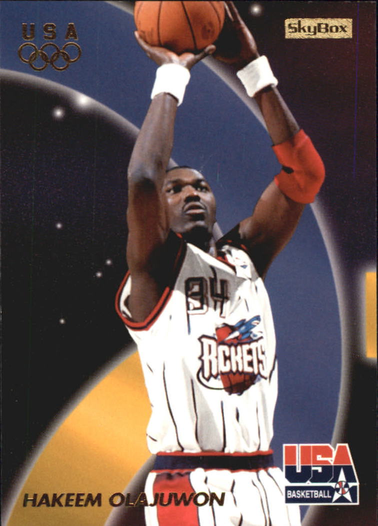 1996 SkyBox USA #36 Hakeem Olajuwon - NM-MT