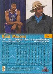 1996 Topps Stars Finest #26 Karl Malone back image
