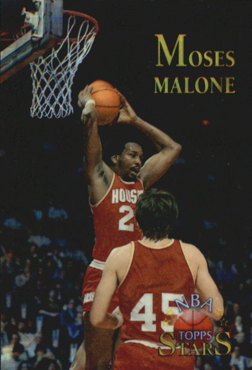 1996 Topps Stars Finest Refractors #127 Moses Malone