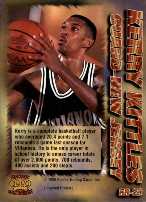 1996 Pacific Power Regents of Roundball #RR23 Kerry Kittles back image