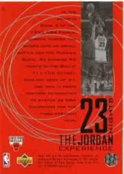 1996 Upper Deck 23 Nights Jordan Experience #12 Michael Jordan/(Game 4, 1993 NBA Finals) back image