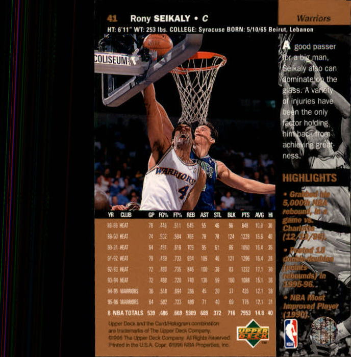 B2146- 1996-97 Upper Deck Bk Cards 1-250 +Rookies -You Pick- 15+ FREE US SHIP - Picture 51 of 449