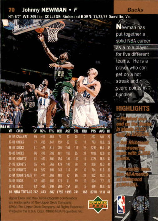 B2146- 1996-97 Upper Deck Bk Cards 1-250 +Rookies -You Pick- 15+ FREE US SHIP - Picture 89 of 449