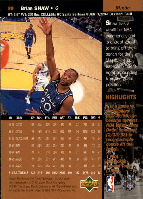 B2146- 1996-97 Upper Deck Bk Cards 1-250 +Rookies -You Pick- 15+ FREE US SHIP - Picture 121 of 449