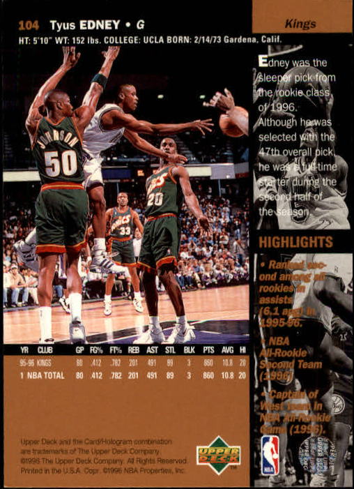 B2146- 1996-97 Upper Deck Bk Cards 1-250 +Rookies -You Pick- 15+ FREE US SHIP - Picture 139 of 449