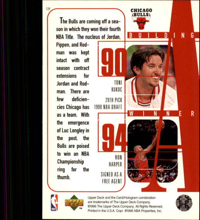 1996-97 Upper Deck #139 Michael Jordan/Scottie Pippen/Dennis