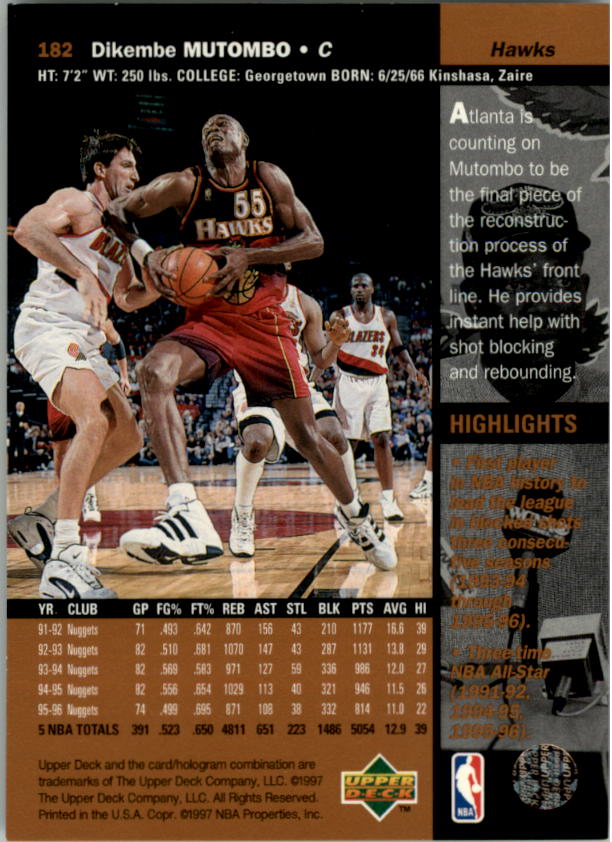 B2146- 1996-97 Upper Deck Bk Cards 1-250 +Rookies -You Pick- 15+ FREE US SHIP - Picture 217 of 449