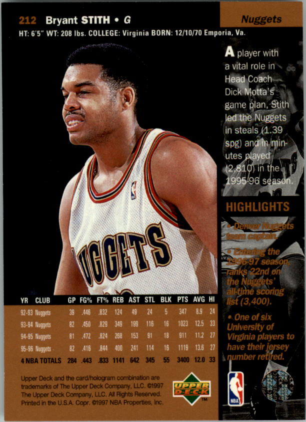 B2146- 1996-97 Upper Deck Bk Cards 1-250 +Rookies -You Pick- 15+ FREE US SHIP - Picture 263 of 449