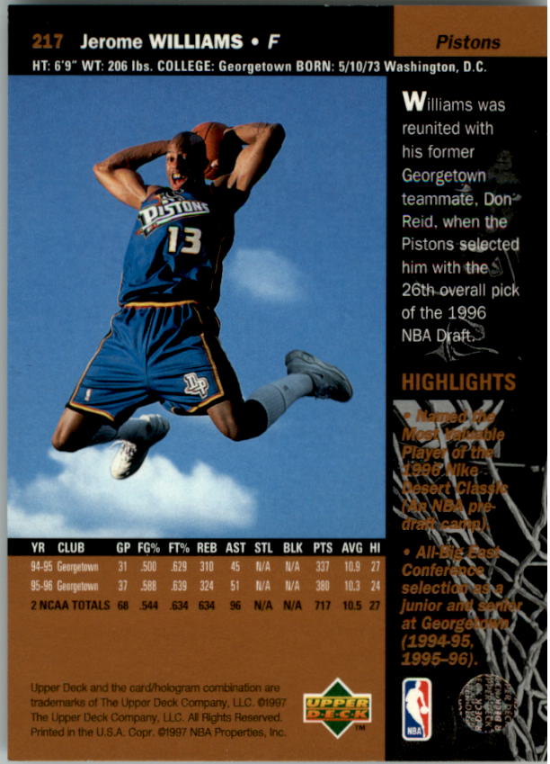 B2146- 1996-97 Upper Deck Bk Cards 1-250 +Rookies -You Pick- 15+ FREE US SHIP - Picture 269 of 449