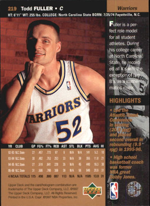 B2146- 1996-97 Upper Deck Bk Cards 1-250 +Rookies -You Pick- 15+ FREE US SHIP - Picture 271 of 449