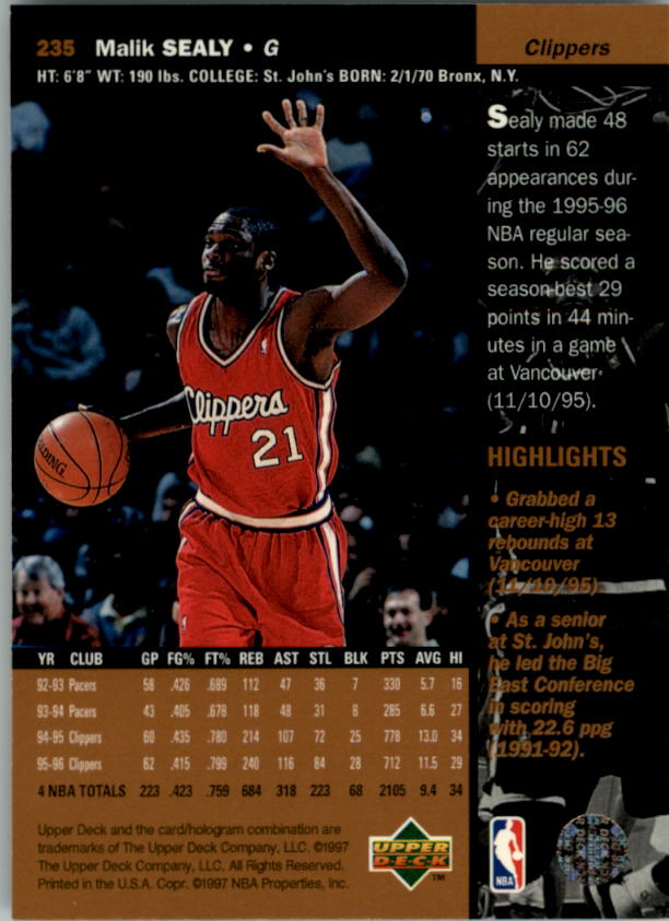 B2146- 1996-97 Upper Deck Bk Cards 1-250 +Rookies -You Pick- 15+ FREE US SHIP - Picture 293 of 449