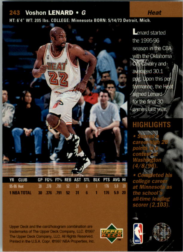 B2146- 1996-97 Upper Deck Bk Cards 1-250 +Rookies -You Pick- 15+ FREE US SHIP - Picture 303 of 449